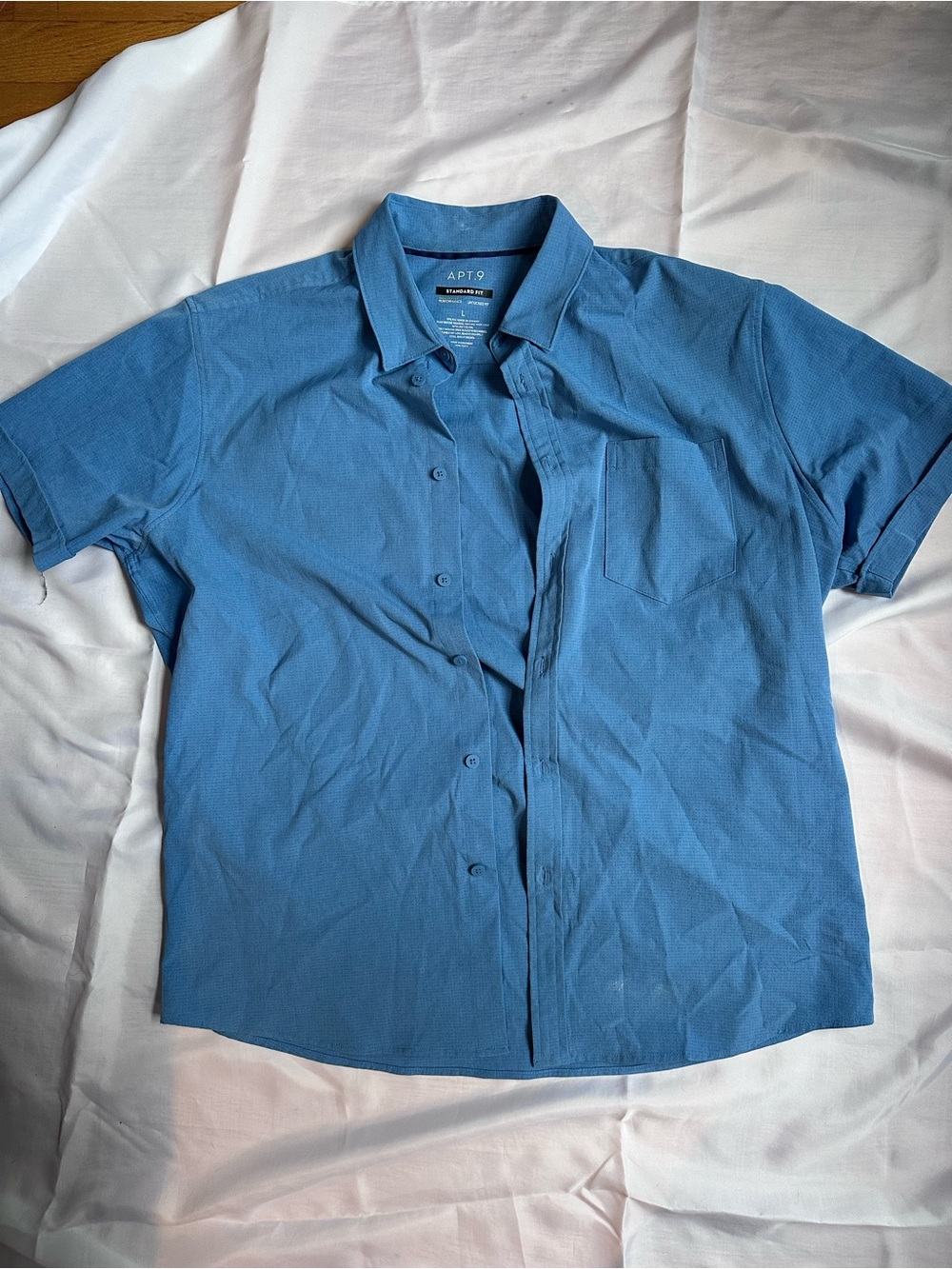 Apt. 9 Men's Short-Sleeve Button-Down Shirt in Blue
